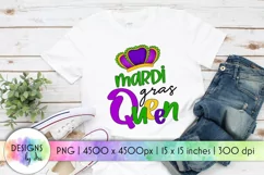 Mardi Gras Queen Sublimation | Mardi Gras Shirt Print Product Image 1