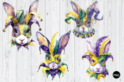 Mardi Gras Rabbit PNG, Easter Bunny PNG, Mardi Gras PNG Product Image 1