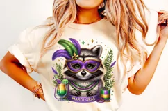 Mardi Gras Raccoon Sublimation, Mardi Gras Raccoon PNG Product Image 2