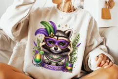 Mardi Gras Raccoon Sublimation, Mardi Gras Raccoon PNG Product Image 1