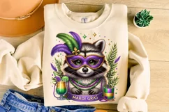 Mardi Gras Raccoon Sublimation, Mardi Gras Raccoon PNG Product Image 3