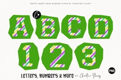 Striped Mardi Gras Ransom Alpha PNG Clipart Product Image 1