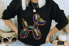 Mardi Gras Rhinestone Balloon Dog PNG | Mardi Gras Png Product Image 7