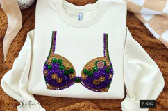 Mardi Gras Rhinestone Bra PNG | Mardi Gras Png Product Image 3