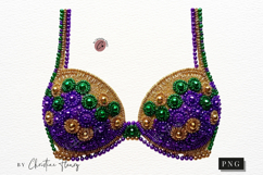 Mardi Gras Rhinestone Bra PNG | Mardi Gras Png Product Image 4