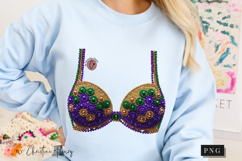 Mardi Gras Rhinestone Bra PNG | Mardi Gras Png Product Image 6