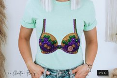 Mardi Gras Rhinestone Bra PNG | Mardi Gras Png Product Image 7