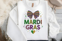 Mardi Gras Ribbon and Hearts Crochet PNG Product Image 2
