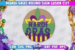 Mardi Gras Round Signs Laser Cut Bundle |3D Mardi Gras Decor Product Image 2
