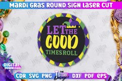Mardi Gras Round Signs Laser Cut Bundle |3D Mardi Gras Decor Product Image 11