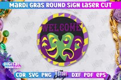 Mardi Gras Round Signs Laser Cut Bundle |3D Mardi Gras Decor Product Image 3