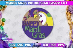 Mardi Gras Round Signs Laser Cut Bundle |3D Mardi Gras Decor Product Image 5