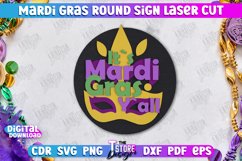 Mardi Gras Round Signs Laser Cut Bundle |3D Mardi Gras Decor Product Image 6