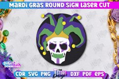 Mardi Gras Round Signs Laser Cut Bundle |3D Mardi Gras Decor Product Image 7