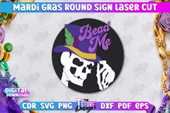 Mardi Gras Round Signs Laser Cut Bundle |3D Mardi Gras Decor Product Image 8