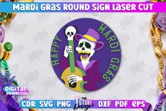 Mardi Gras Round Signs Laser Cut Bundle |3D Mardi Gras Decor Product Image 9