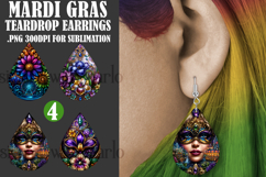 Mardi Gras Teardrop Earrings, Carnival Earring Designs, s1 Product Image 1