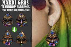 Mardi Gras Teardrop Earrings, Carnival Earring Designs, s10 Product Image 1