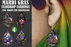 Mardi Gras Teardrop Earrings, Carnival Earring Designs, s19 Product Image 1