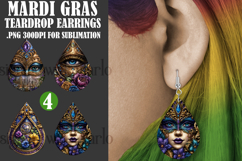 Mardi Gras Teardrop Earrings, Carnival Earring Designs, s2 Product Image 1