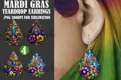 Mardi Gras Teardrop Earrings, Carnival Earring Designs, s20 Product Image 1