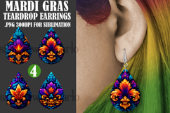 Mardi Gras Teardrop Earrings, Carnival Earring Designs, s28 Product Image 1