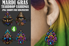 Mardi Gras Teardrop Earrings, Carnival Earring Designs, s3 Product Image 1