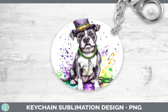 GorgeousMardi Gras Splash Dogs Keychain design.