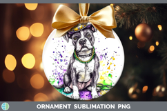 GorgeousMardi Gras Splash Dogs Ornament design.
