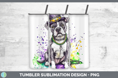 GorgeousMardi Gras Splash Dogs Tumbler design.