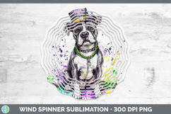 GorgeousMardi Gras Splash Dogs Wind Spinner design.