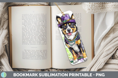 GorgeousMardi Gras Splash Dogs Bookmark design.