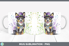 GorgeousMardi Gras Splash Dogs Mug Wrap design.