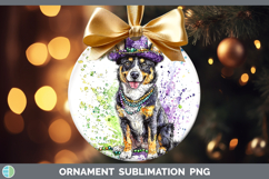 GorgeousMardi Gras Splash Dogs Ornament design.