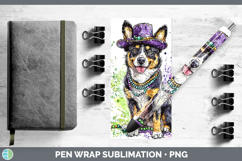 GorgeousMardi Gras Splash Dogs Pen Wrap design.