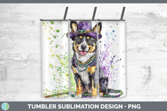 GorgeousMardi Gras Splash Dogs Tumbler design.