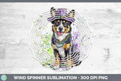 GorgeousMardi Gras Splash Dogs Wind Spinner design.