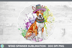GorgeousMardi Gras Splash Dogs Wind Spinner design.
