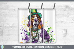 GorgeousMardi Gras Splash Dogs Tumbler design.