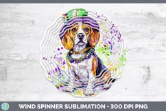 GorgeousMardi Gras Splash Dogs Wind Spinner design.