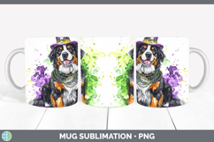 GorgeousMardi Gras Splash Dogs Mug Wrap design.