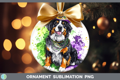 GorgeousMardi Gras Splash Dogs Ornament design.