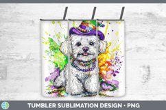 GorgeousMardi Gras Splash Dogs Tumbler design.