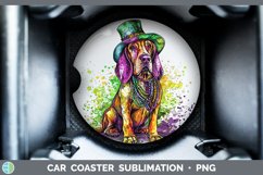 GorgeousMardi Gras Splash Dogs Car Coaster design.