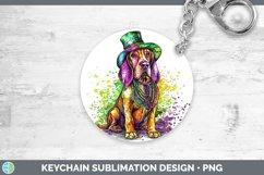 GorgeousMardi Gras Splash Dogs Keychain design.
