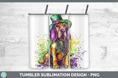 GorgeousMardi Gras Splash Dogs Tumbler design.