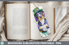 GorgeousMardi Gras Splash Dogs Bookmark design.