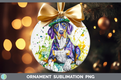 GorgeousMardi Gras Splash Dogs Ornament design.