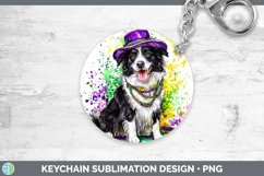 GorgeousMardi Gras Splash Dogs Keychain design.
