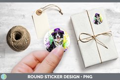 GorgeousMardi Gras Splash Dogs Stickers design.